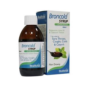 شربت برون کلد 200 میلی لیتر هلث اید Health Aid Broncold 