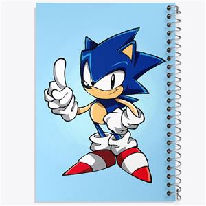 دفتر مشق 100 برگ خندالو طرح سونیک (Sonic) کد 37021