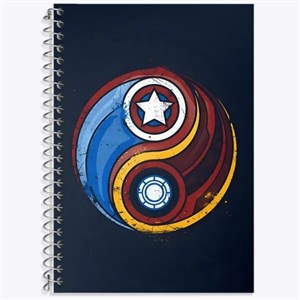 دفتر مشق 100 برگ خندالو طرح یین و یانگ گربه کد F2750