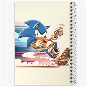 دفتر مشق 100 برگ خندالو طرح سونیک (Sonic) کد 37029