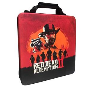 کیف ضدضربه پلی استیشن 4 اسلیم طرح بازی رد دد ردمپشن PlayStation 4 Slim Hard Case Travel Bag Red Dead Redemption 2