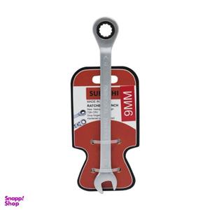 آچار یکسر تخت و یکسر رینگی سوباشی مدل جغجغه ای کد YP-SABET-09 سایز 9 میلی متر