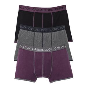 شورت مردانه لیورجی مدل پادار کد Wrt3BanGrBlk مجموعه 3 عددی