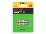 باتری نیم قلمی قابل شارژ کداک مدل Kodak Rechargeable 850mAh Ni-MH پک 2 عددی