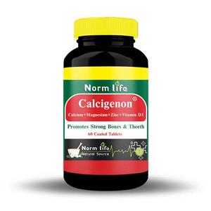 قرص کلسی ژنون نورم لایف 60 عددی  norm life calcigenon 60 cap