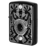 فندک زیپو کاستوم ادیشن کد Zippo Armor Case Kokopeli Onyx