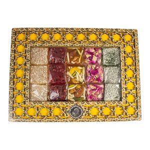 مسقطی ترکیبی جعبه چوبی شمس حلوا مسقطی لاری ترنج - 450 گرم