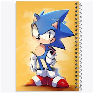 دفتر مشق 100 برگ خندالو طرح سونیک (Sonic) کد 37034