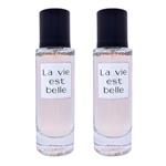 عطر جیبی زنانه نیو پرستیژ کالر مدل Lancome La Vie Est Belle حجم 35 میلی‌لیتر بسته 2 عددی 