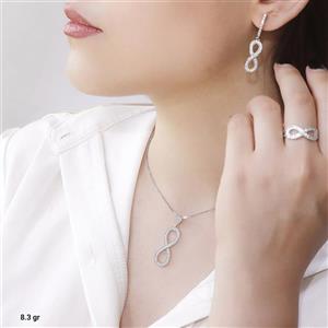 نیم ست زنانه نقره فروزش کد 802