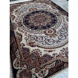 فرش 700 شانه طرح مانا زمینه کرم کاشان