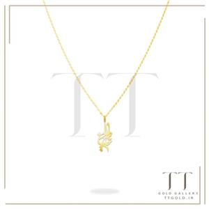  گردنبند طلا 15,5 گرم زنانه تی تی گلد مدل مینا گون کد p2-451-ta-475-15