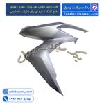 قاب ( کاور ) فلاپ بغل چراغ ( بلوری ) موتور طرح کلیک ( نقره ای براق ) ( راست ) خارجی