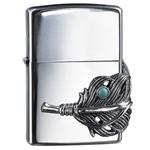 فندک زیپو کاستوم ادیشن نقره ای کد Zippo Big Metal Feather Zs1041