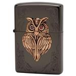 فندک زیپو کاستوم ادیشن کد Zippo Owl Lucky Charm Black Nickel