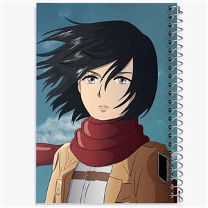 دفتر مشق 50 برگ خندالو طرح میکاسا انیمه اتک آن تایتان کد F368
