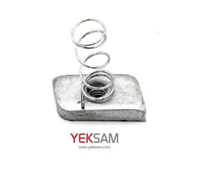 مهره فنردار بزرگ گالوانیزه گرم داکرومات سوراخ M10 کاسپین پایپ