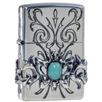 فندک زیپو کاستوم ادیشن نقره ای کد Zippo Grand Stone Guarded ZA-5-6A