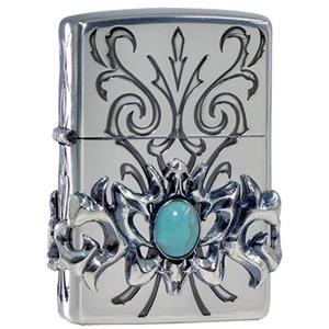 فندک زیپو کاستوم ادیشن نقره ای کد Zippo Grand Stone Guarded ZA-5-6A 