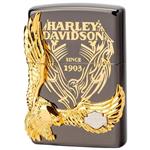 فندک زیپو کاستوم ادیشن مشکی طلایی کد Zippo Harley Davidson Hdp-15 