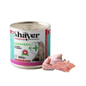 کنسرو گربه شایر مدل پته ریکاوری طعم مرغ و بوقلمون وزن 300 گرم