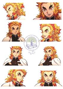 استیکر بدون برش طرح انیمه دیمن اسلیر_رنگوکو کد sd051 