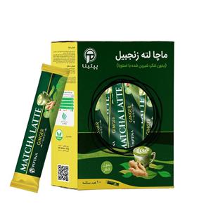 ماچا لته زنجبیل بدون شکر پپتینا بسته 10 عددی