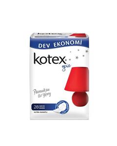 نوار بهداشتی کوتکس (KOTEX) مخصوص شب 28 عددی 