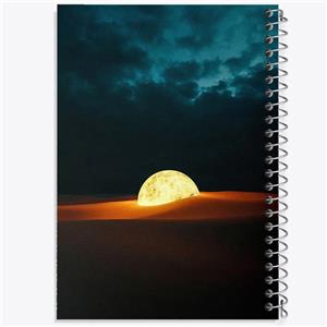 دفتر مشق 50 برگ خندالو طرح ماه (Moon) کد F4