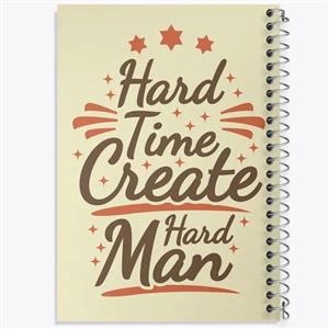 دفتر مشق 50 برگ خندالو طرح Hard Time Create Hard Man کد F1050