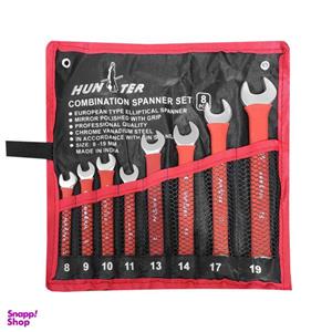 آچار یک سر تخت یک سر رینگی هانتر کد HN-8 مجموعه 8 عددی