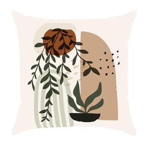 کاور کوسن مدل مخمل طرح پاییزی  کد 5030