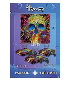 اسکین برچسب برای PS4 طرح rainbow skull