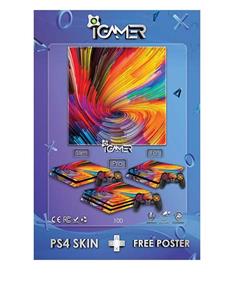 اسکین برچسب برای PS4 طرح 100 Rainbow