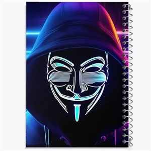 دفتر مشق 50 برگ خندالو طرح هکر (Hacker) کد F2404