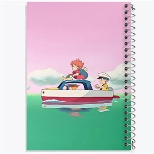 دفتر مشق 50 برگ خندالو طرح انیمه پونیو (Ponyo) کد F837