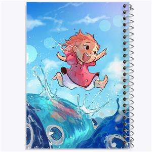 دفتر مشق 50 برگ خندالو طرح انیمه پونیو (Ponyo) کد F837