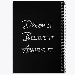 دفتر شطرنجی 50 برگ خندالو طرح Dream It Believe It Achieve It
