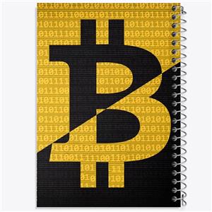 دفتر مشق 50 برگ خندالو طرح بیت کوین (Bitcoin) کد F1606