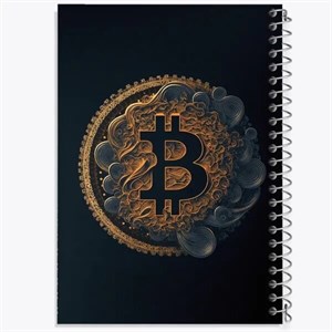 دفتر مشق 50 برگ خندالو طرح بیت کوین (Bitcoin) کد F1606