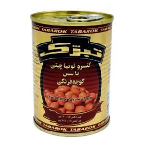 کنسرو لوبیا چیتی در سس گوجه فرنگی تبرک مقدار 380 گرم