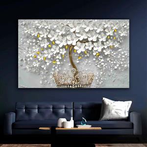 تابلو دکوراتیو شکوفه بهاری و تاج