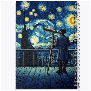 دفتر مشق 50 برگ خندالو طرح ونسان ونگوگ (Van Gogh) کد 36816