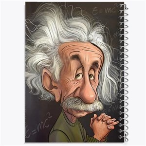 دفتر مشق 50 برگ خندالو طرح آلبرت اینشتین کد F159