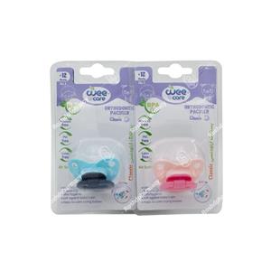 پستانک ارتودنسی وی کر مدل دربدار شفاف دسته دار Comfort سایز  3 ماه کد P145