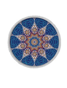 فرش گرد طرح آب و کویر کد IFC.2830.04