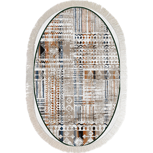 فرش بیضی طرح مراکش کد IFO.912.10