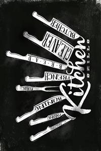 فرش آشپزخانه طرح آشپزخانه مشکی کد AHC-1366-1