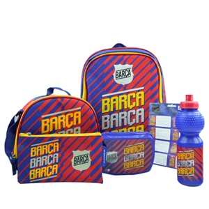 ست 6 در 1 کوله پشتی 40 سانتی بارسلونا مدل Rainbow Max - Backpack - Promotion Items 6 in 1 - FC Barcelona
