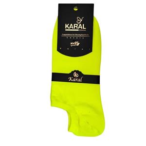 جوراب زنانه کارال مدل قوزکی کد 1278رنگ سبز فسفری